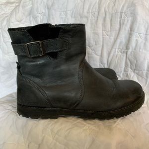 Birkenstock Stowe Black Leather Boots